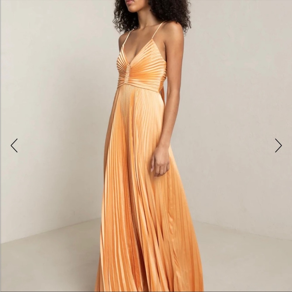 ALC Aries pleated gown size 12 color mandarin